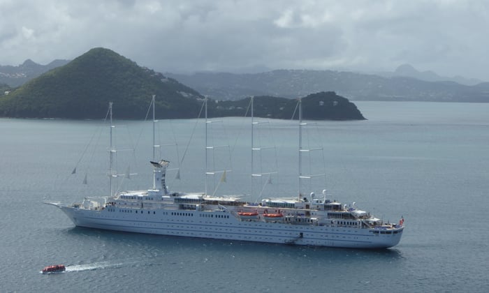 Wind Surf anchored off Pigeon Island, Saint Lucia