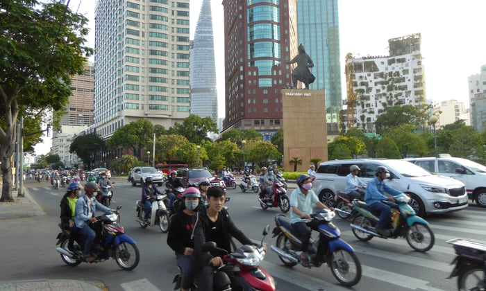 Motorbikes in Ho Chi Minh City, Vietnam