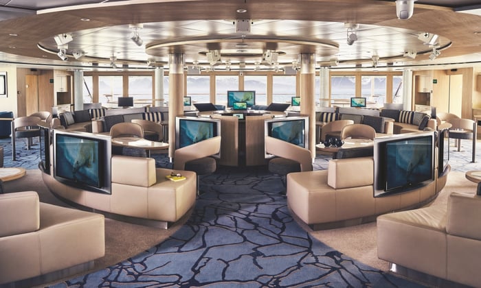 Ice Lounge on board Lindblad Expeditions' National Geographic Endurance