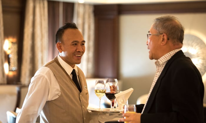 Drinks service on AmaWaterways