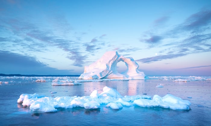 Iceberg in Disko Bay in Greenland