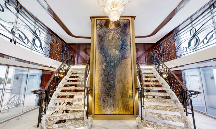 Lobby on board S.S. Emilie