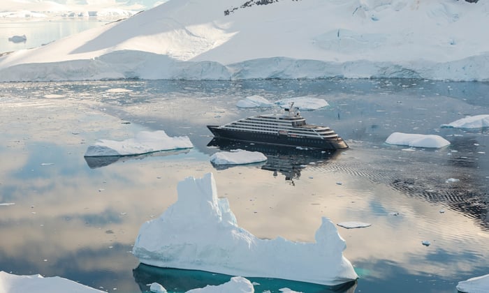 Scenic Eclipse in Antarctica's Lemaire Channel