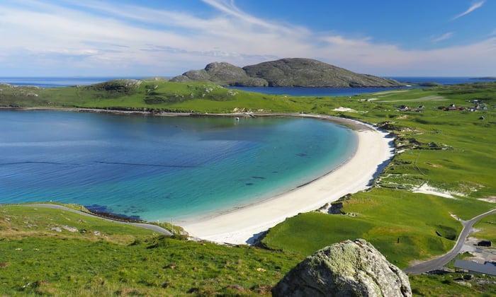 Vatersay, Isle of Barra in the Outer Hebrides, Scotland, a popular stop on a british isles small ship cruise