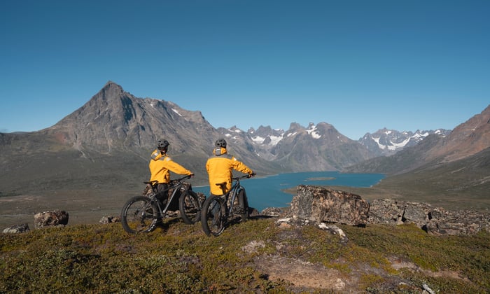 Mountain biking in Greenland with Quark Expeditions