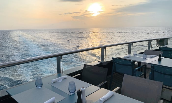 Exterior of the Azure Bar & Café on Scenic Eclipse