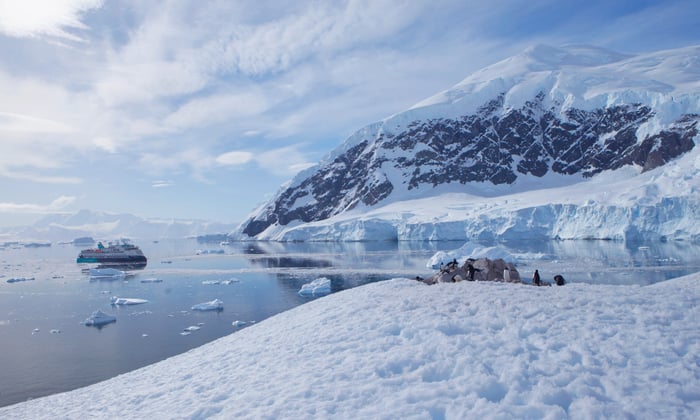 Sylvia Earle in Neko Harbour, Antarctica