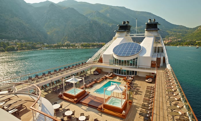 Pool deck on board Seabourn Quest
