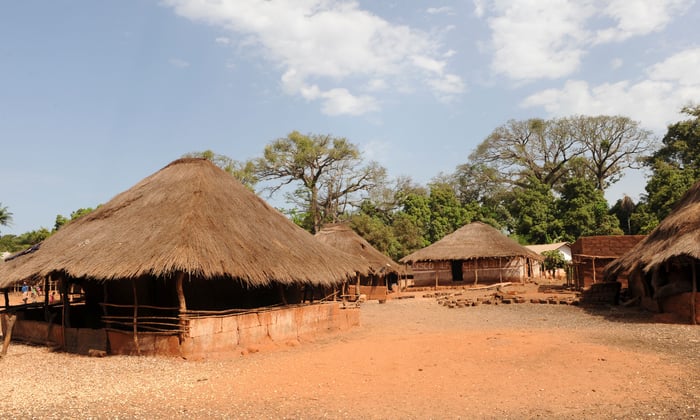 Village in the Bijagos Archipelago, Guinea-Bissau