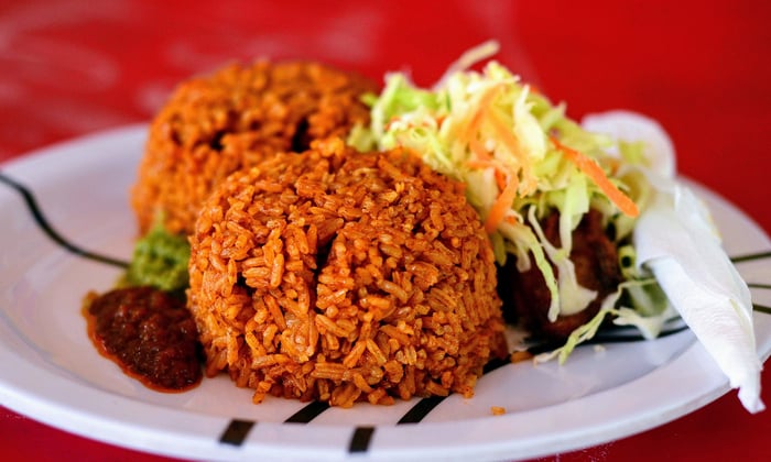 Jollof rice with stew