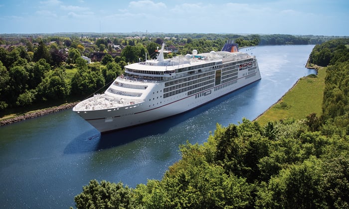 Hapag Lloyd's EUROPA 2 on the Kiel canal