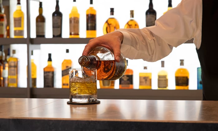 A drink at Scenic Bar onboard Scenic Eclipse