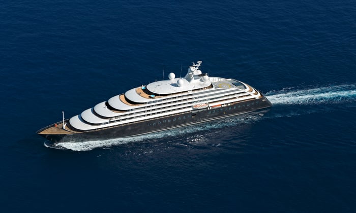 Exterior of Scenic Eclipse at sea