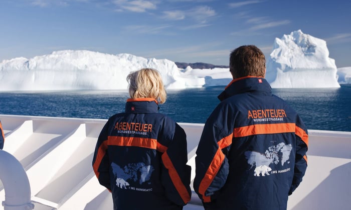 Couple on Hapag-Lloyd's Hanseatic in the Arctic