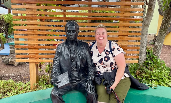 Hayley Hogan at the Charles Darwin Research Station, Galapagos