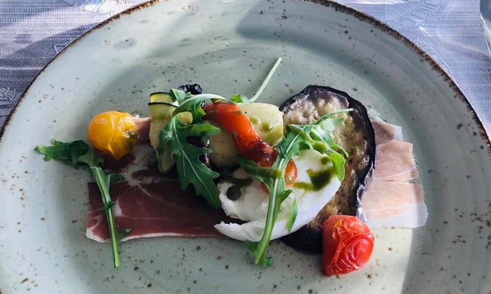 Cuisine in Portobellos restaurant on Scenic Opal