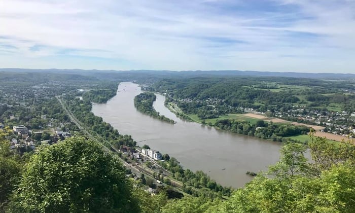 Rhine views from Drachensburg Castle