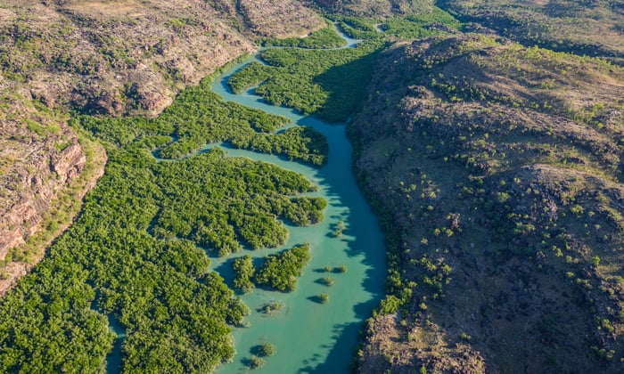 Porosus Creek in Prince Frederick Harbour by Hunter River, Kimberley