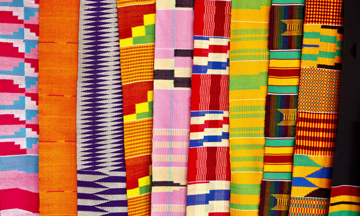 Fabrics at a market in Accra, Ghana