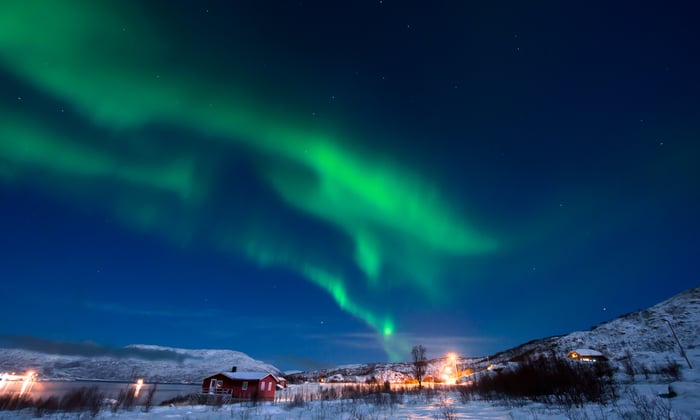 The Northern Lights over Tromso, Norway