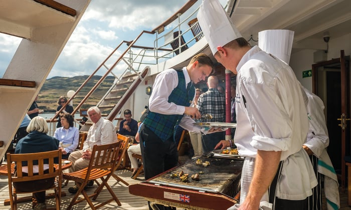 Barbecue on Hebridean Princess
