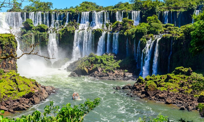 Iguazu Falls on the border of Argentina and Brazil