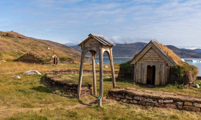 Reconstruction of Brattahlid church in Qassiarsuk, Greenland