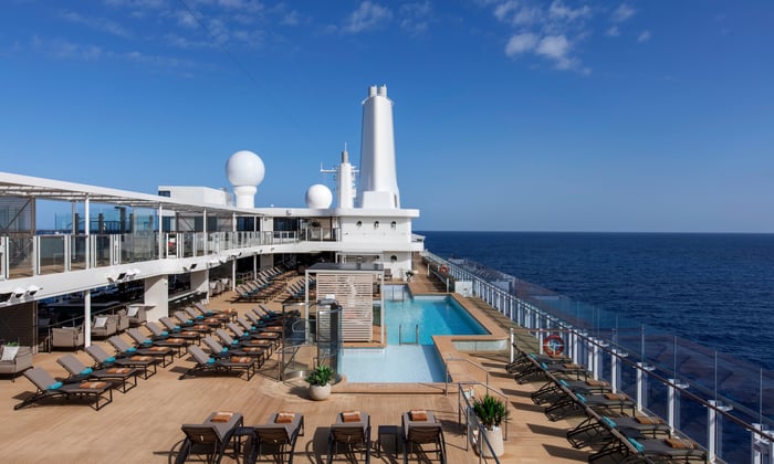 Pool deck on Silversea's Silver Ray