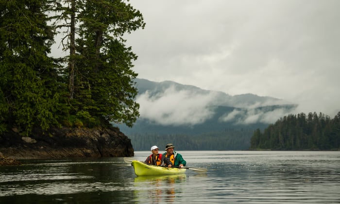 Kayaking around the Blashke Islands, Alaska