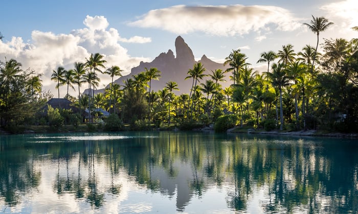 Lagoons and Mountains in Huahine, French Polynesia