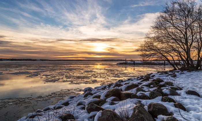 Winter Sunrise in Helsinki
