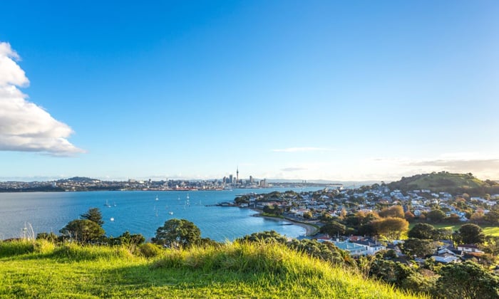 Waitemata Harbour in Auckland, New zealand