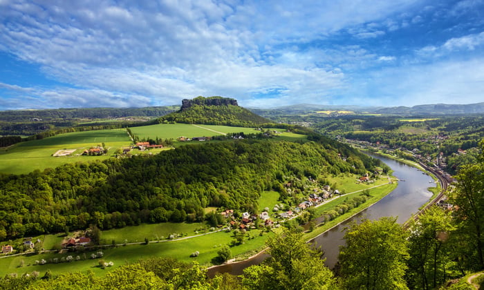 The Elbe in Saxony, Germany