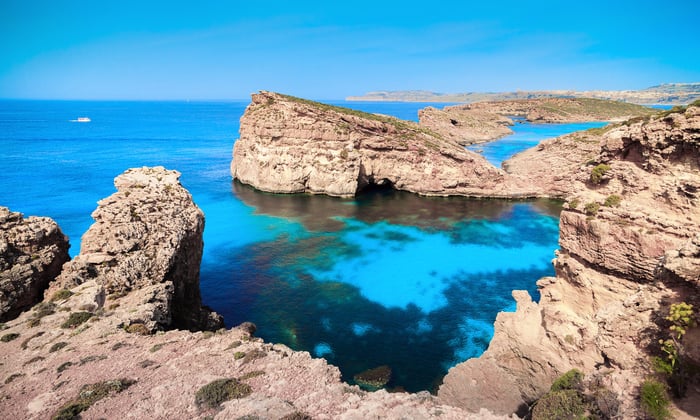 Blue Lagoon in Gozo, Malta