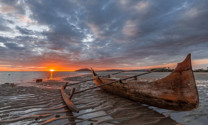 Canoes in Nosy Be, Madagascar