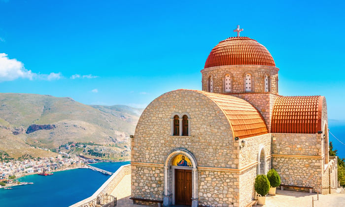 Agios Savvas monastery on Kalymnos, Greece