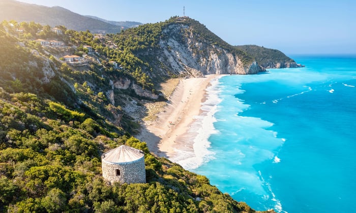 Milos beach in Lefkada, Greece
