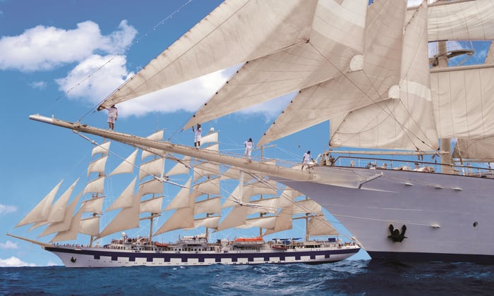 Star Clippers - Royal Clipper and Star Clipper at sea