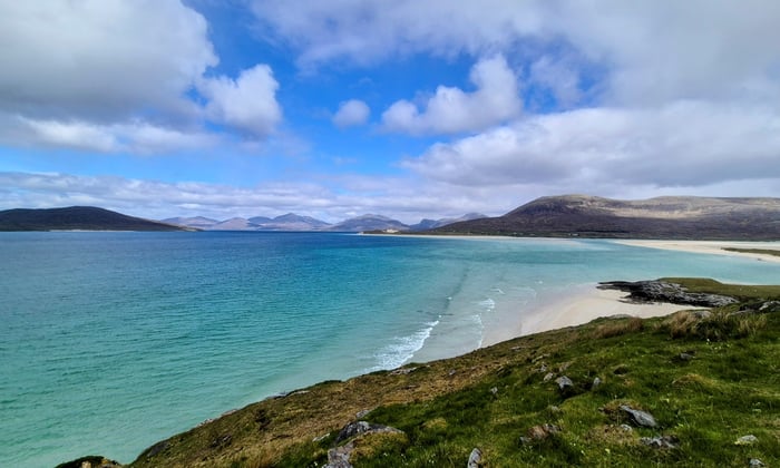 Beach views on the Isle of Harris on a Hebridean Princess cruise around Scotland
