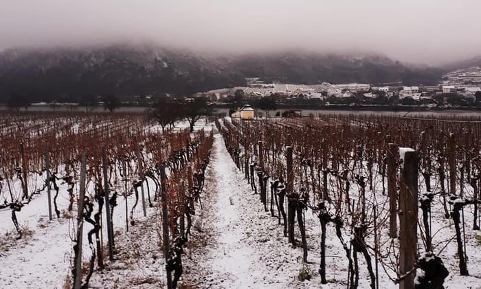 Durnstein, Austria in the snow