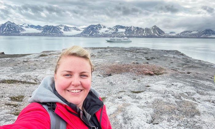 Hayley Hogan of Mundy Adventures on a Silversea Expedition cruise in the Arctic