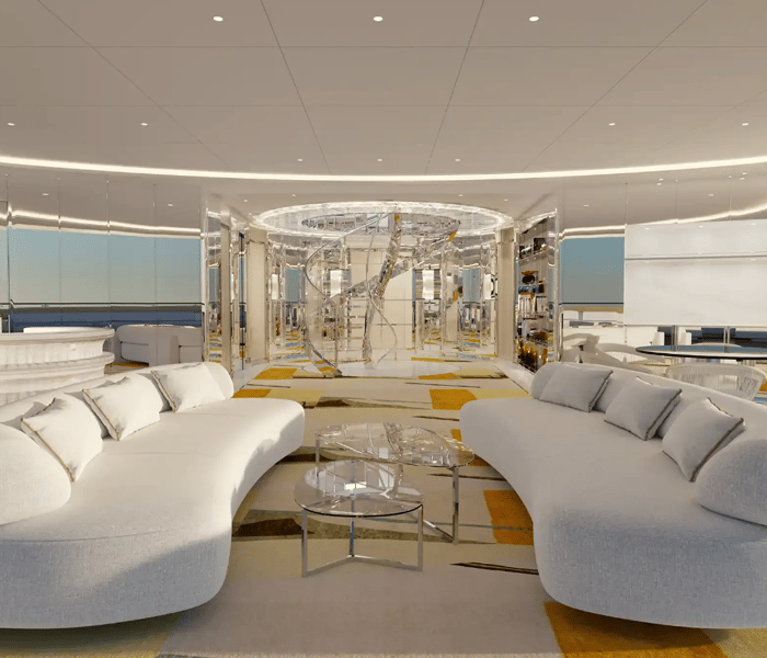 Funnel Suite Lounge Onboard Four Seasons Yachts