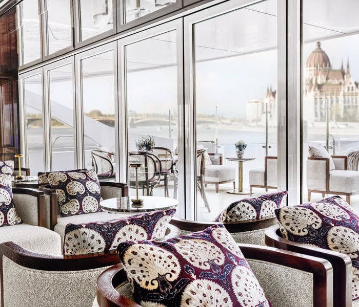 Lounge on board S.S. Emilie