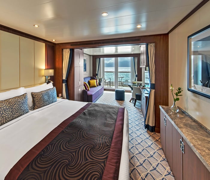 Veranda suite onboard Seabourn Ovation
