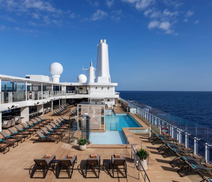 Pool deck on Silversea's Silver Ray