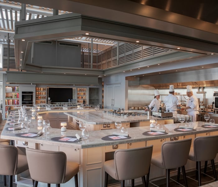 Chef's Table on board Silversea's Silver Ray