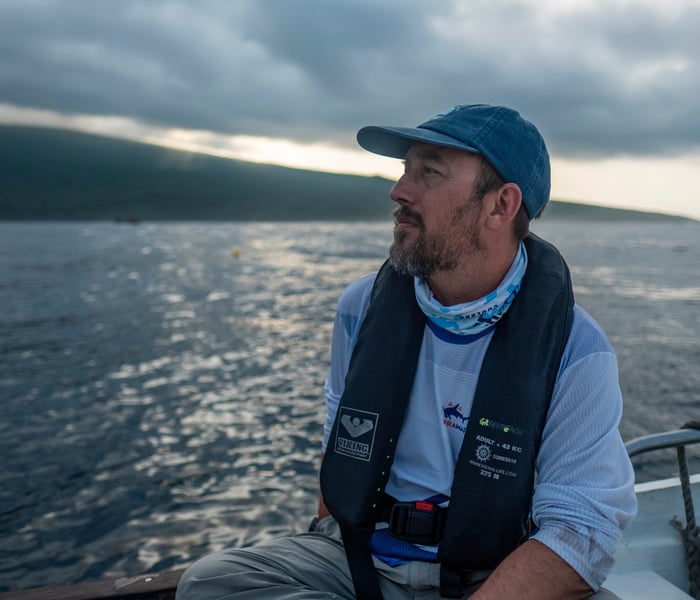 Alex Hearn in the Galapagos 