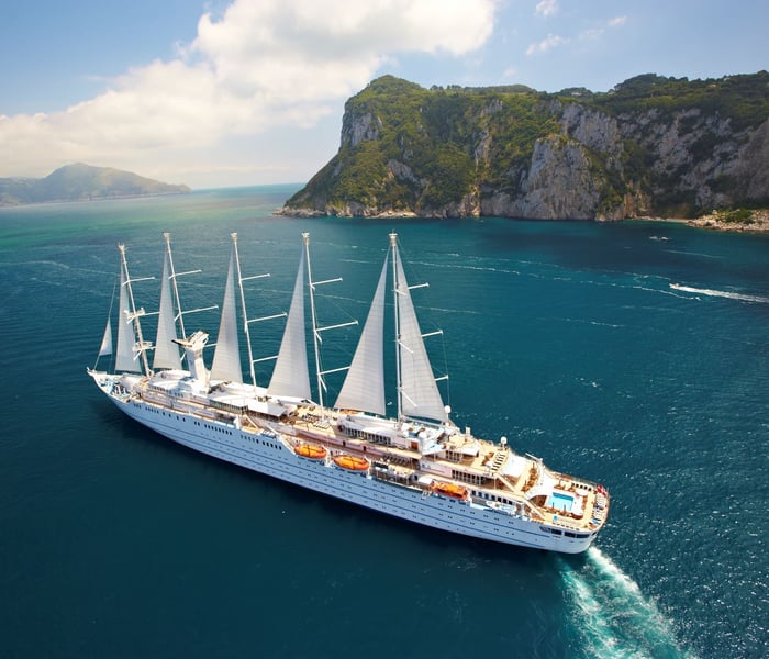 windstar cruises' wind surf in capri