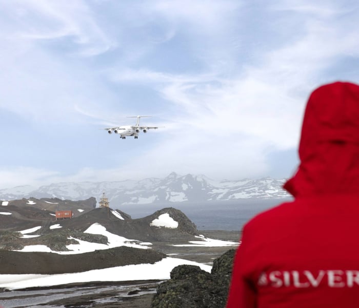 Silversea aircraft to Antarctica King George Island