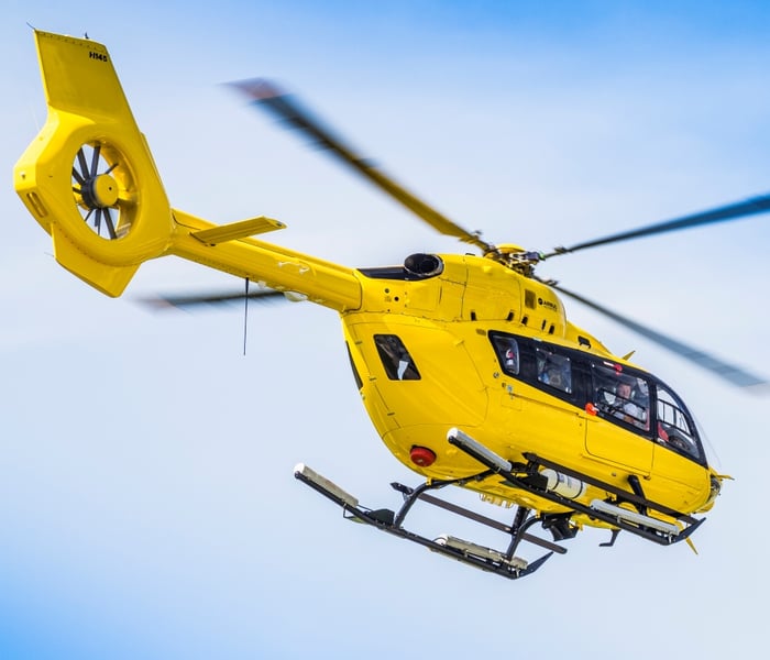 Helicopter on board Quark Expeditions' Ultramarine